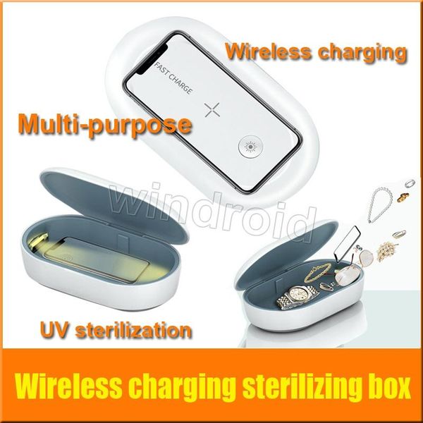 

cgjxsmultifunctional uv sterilization ozone disinfection box mask cell phone ultraviolet sterilization mobile phone wireless charging fast c