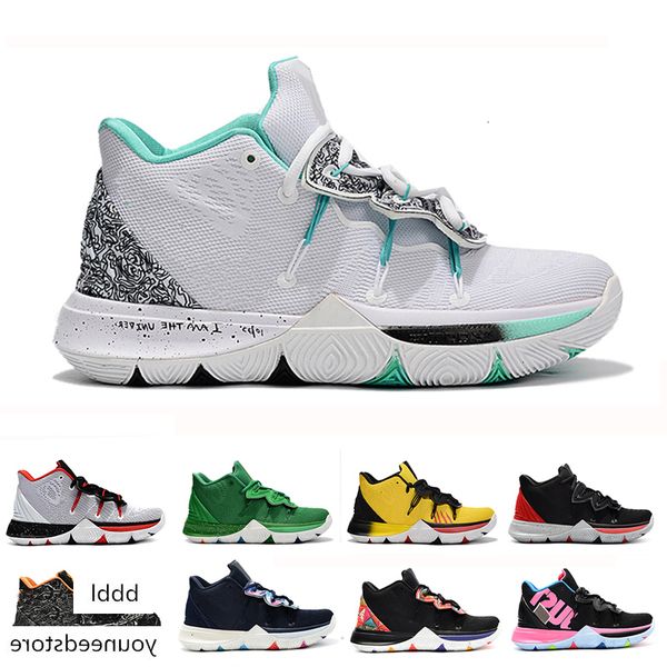 

2019 kyrie men 5 basketball shoes for sale irving 5s sneakers sports mens shoe wolf grey team red outdoor trainers basketball shoes, Black
