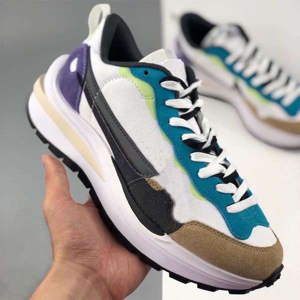 

sacai x pegasus waffle joint japanese deconstruction aesthetics running shoes casual outdoor sport sneakers size 36-45, White;red