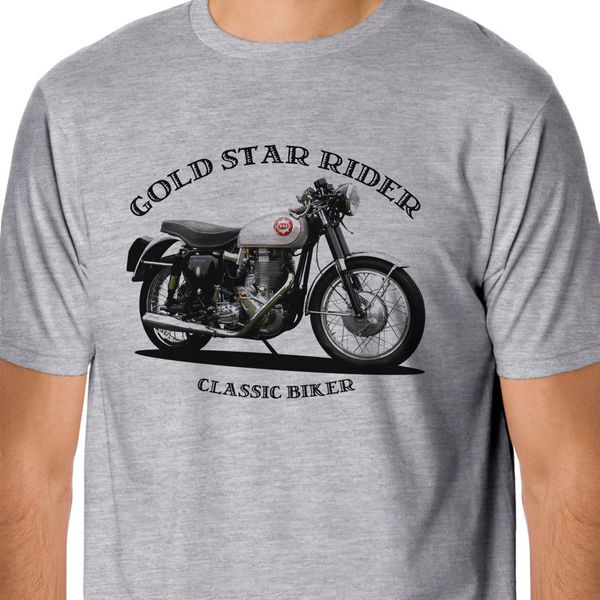 

retro bikes classic bsa gold star rider inspired t-shirt 2019 new fashion brand o-neck tee shirts styles funny t shirt