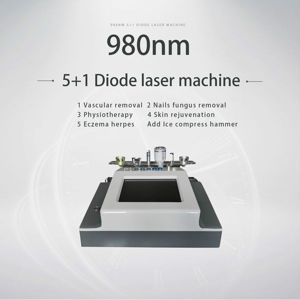 

2020 newly spider vein removal 980 ice handle laser nail fungus removal firm skin beauty device, Black