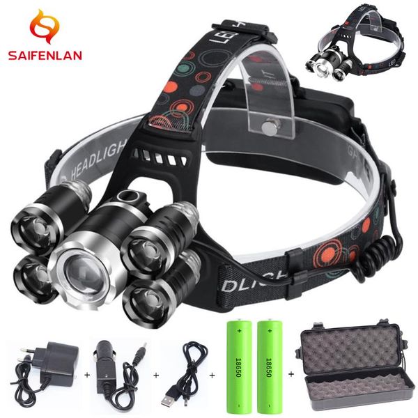 

headlamps high lumens zoom led headlight headlamp t6 head lamp torch light 18650 battery for camping, fishing