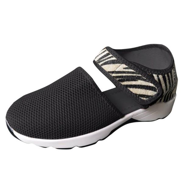 

2020 women casual sneakers womens mesh flats cutout slip-on sports light casual shoes comfortable sneakers tenis feminino a50, Black