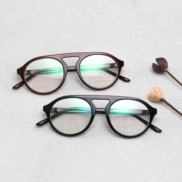 

europe and the united states new glasses frame trend big box flat mirror retro personality men and women fashion glasses frame, Black