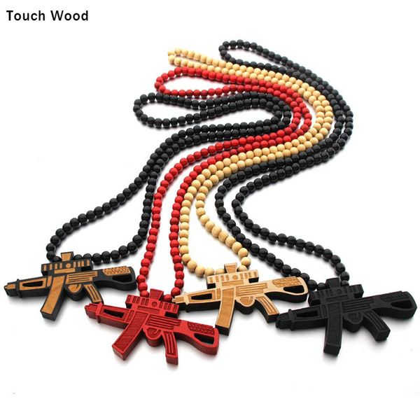 

wooden beads pendant necklace / hip hop jewelry / accessory dropshipping, Silver