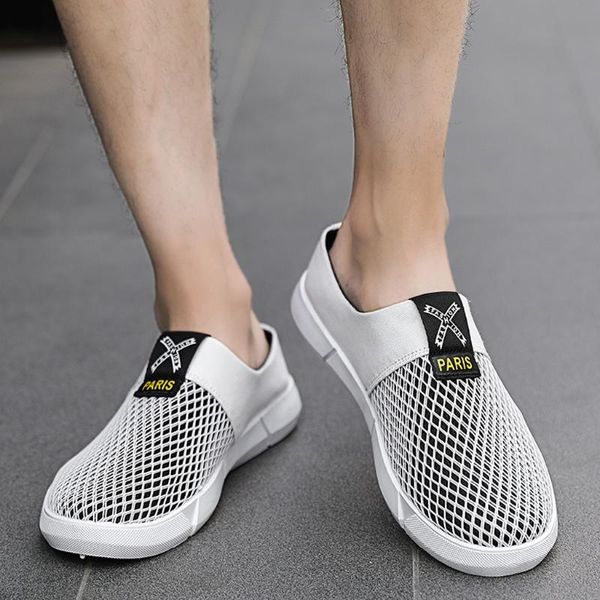 

sagace 2020 summer big size men sandals fashion personality breathable casual shoes outdoor slippers for men lazy half slippers, Black