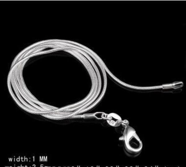 

24 22 for 16 snake chain clasps chain 18 necklace woman 20 silver smooth size sterling inches lobster 1mm jewelry 925 fashion iuvsqsardhhit