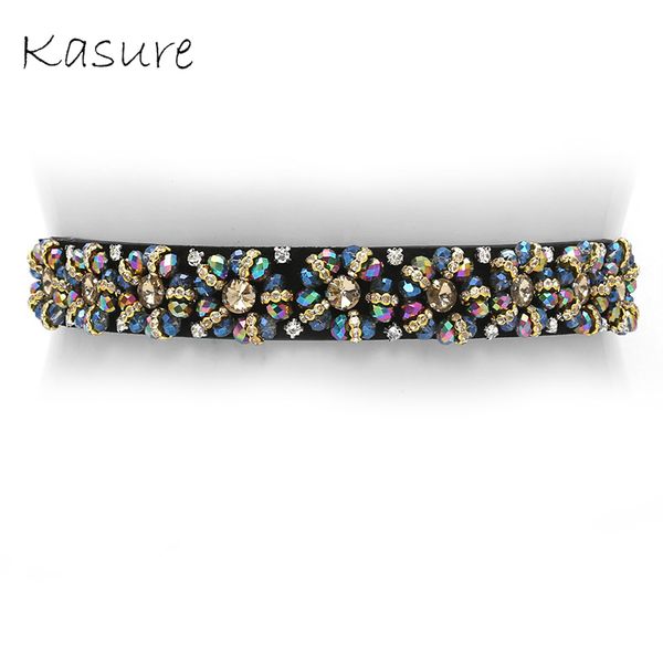 

красочные хрустальный цветок пояс kasure женщины shiny rhinestone waistband леди леди sash свадебное платье пояса невесты аппликация, Black;brown