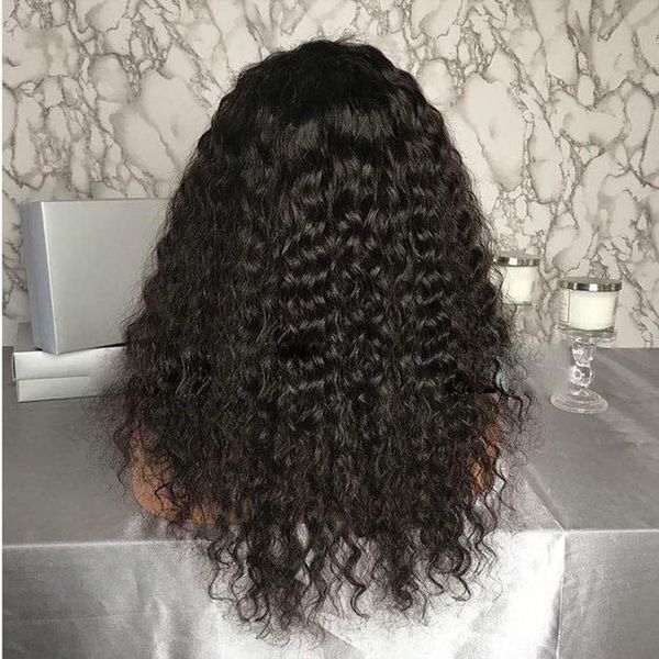 

2020 150density water wave human hair lace front wigs for women preplucked loose wave full lace human hair wigs with baby hair, Black