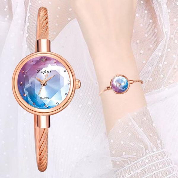 

rose gold new brand women bracelet watches fashion luxury quartz-watches brand ladies casual dress sport watch clock dropshiping, Slivery;brown