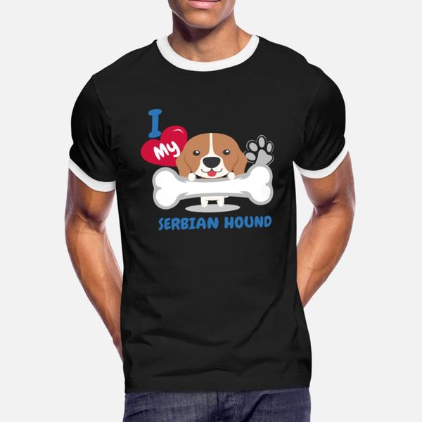 

serbian hound cute dog gift idea funny dogs t shirt men customized 100% cotton s-xxxl male crazy basic spring letters shirt