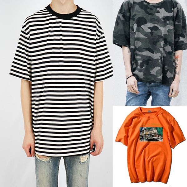 

loose t shirts men harajuku tshirt men funny print hip hop t-shirt cotton streetwear casual tee shirt homme, White;black