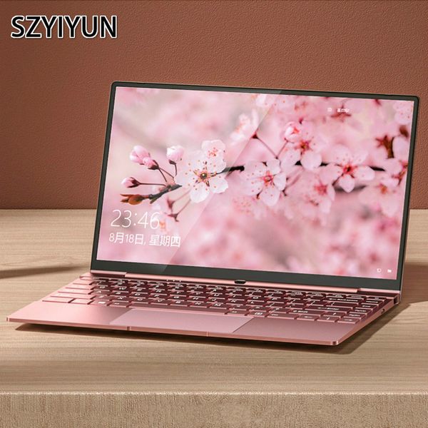 

lap 14 inch -6500u mini metal lapslim business work portable pc computer fashion sakura pink women notebook student netbook