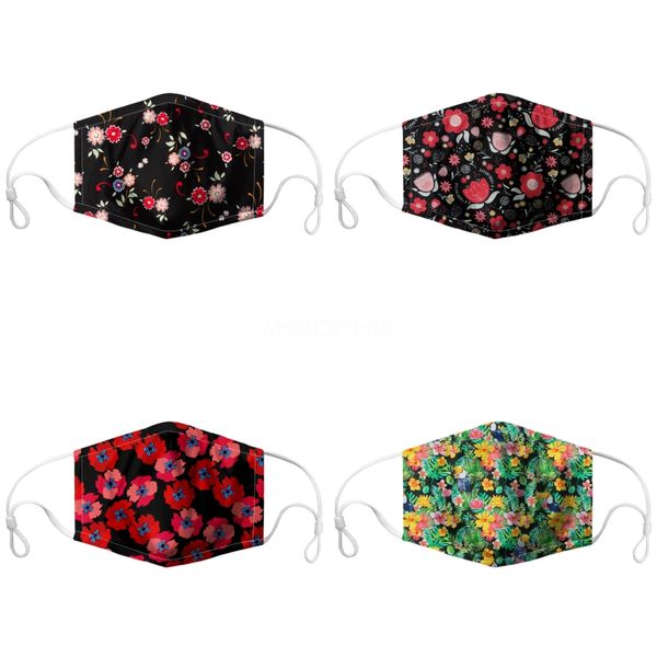 

designer printed face masks dust-proof splash proof anti-particulate matter mask#806, Black