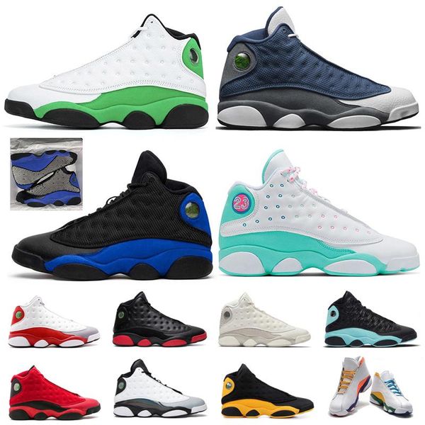 

13 13s hyper royal flint new mens basketball shoes island green black cat history of flight he got game dmp sports sneakers 5.5-13