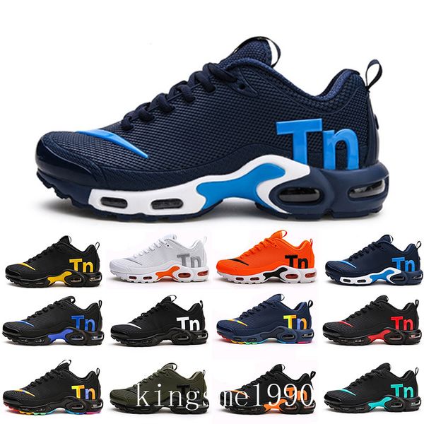 

designer fashion luxury shoes men women wave runner running shoes training air mens chaussures tn plus v2 max drop plastic by-4, Black