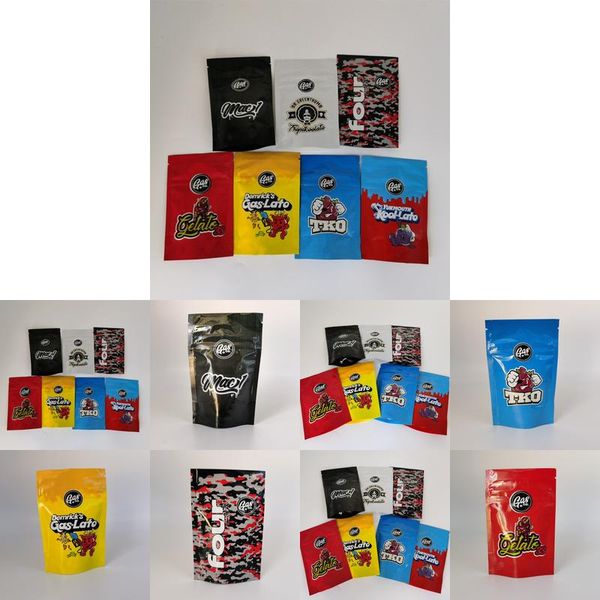 

2020 resealable mylar bags stand up smell proof bags 2 side colored food storage plastic packaging bag