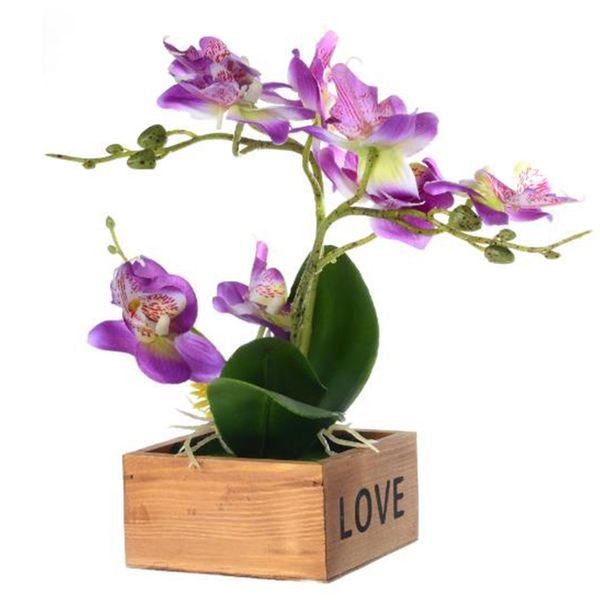

бабочка orchid wood горшок simulation бонсай сад подарков craft mini office home
