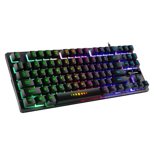 

87 keys mechanical keyboard rgb rainbow backlit for windows pc gamers