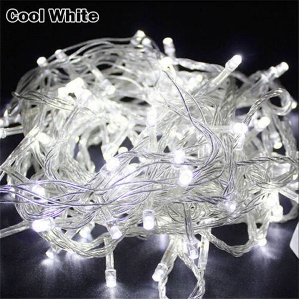 

100pcs/lot 10m 100 led string garland christmas tree fairy light chain waterproof home garden party outdoor holiday decoration