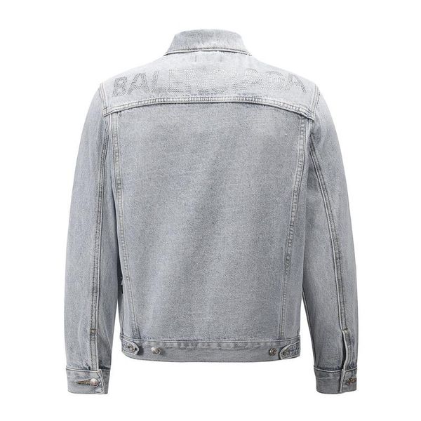 

mens jean coat mens jacket clothing letters denim jackets street fashion mens jackets outdoor men women clothes s-xl, Black;brown