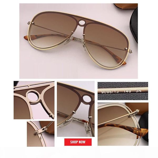 

brand designer oversized sunglass women blaze sunglasses women ladies large aviation female gradient uv400 lens gafas, White;black