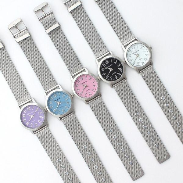 

men women fashion quartz women&#39s bracelet wrist watch dress student boy clock wristwatches relogio, Slivery;brown