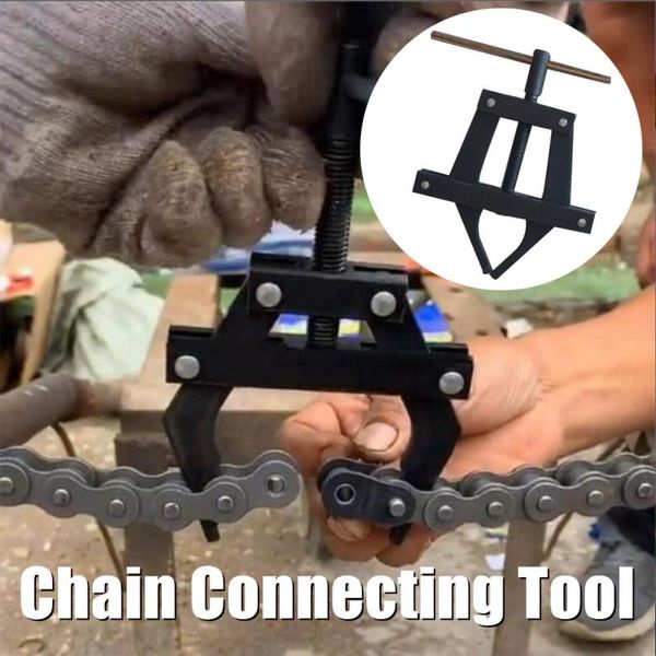 

1pc roller chain connecting puller holder bicycle harvester saw chain tensioner winder repair tool
