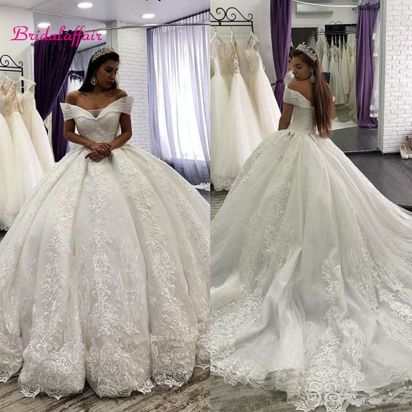 

arabic lace ball gown wedding dresses off the shoulder chapel wedding gowns sequins beaded plus size bridal dress, Blue;red