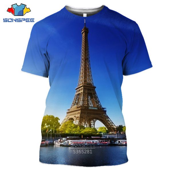 

eiffel tower landscape 3d print shirts comics anime anime men clothing