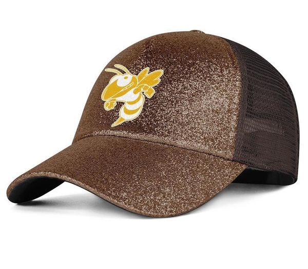 

GA Tech Yellow Jackets Football mens and women Pony hat cap fitted vintage personalized classic baseballhats Flag Effect Logo Black