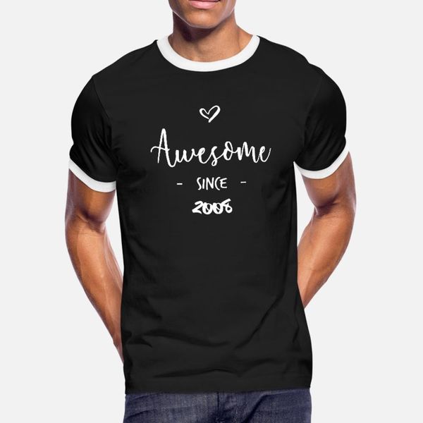

awesome since 2008 t shirt men custom short sleeve plus size 3xl clothing fit new fashion summer letters shirt
