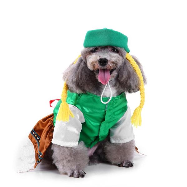 

cute pet dogs christmas waitress costume clothes winter coat