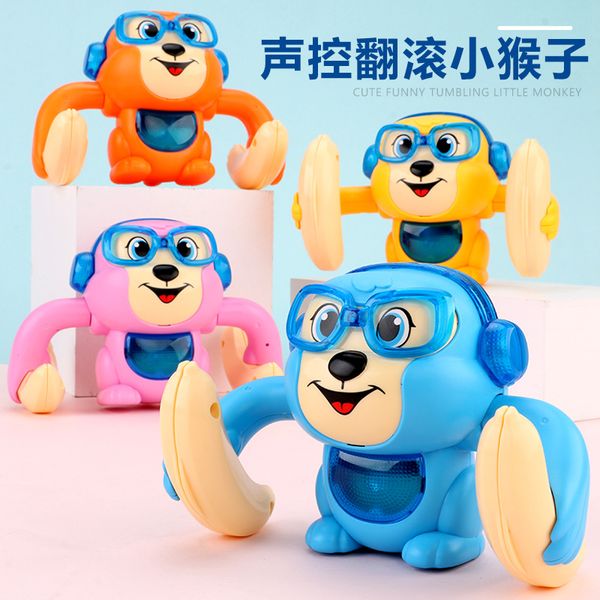 

baby voice sensing control rolling monkey toy cartoon walk sing brain game crawling electric music animals gifts kids toys