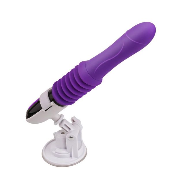 Vibratore telescopico per masturbazione femminile automatica Massaggiatore Giocattoli del sesso del punto G per il vibratore del dildo della macchina del sesso delle donne J1347