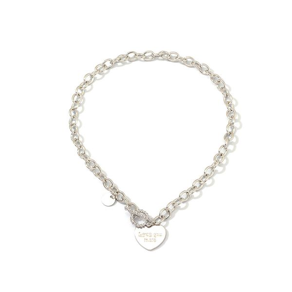 

chokers hip hop love letter fashion choker necklace for women jewelry collares friends chains accessories aesthetics suspension xl10163, Golden;silver
