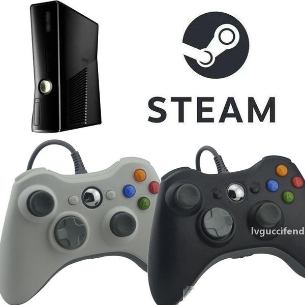 

selling game controller for xbox 360 gamepad black usb wire pc for xbox 360 joypad joystick accessory for lapcomputer pc dhl