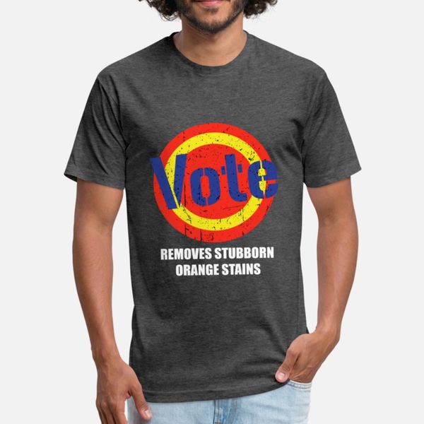 

anti trump vote removes stubborn orange stains fun t shirt men printing cotton round collar formal anti-wrinkle fashion summer style slim
