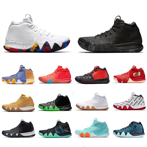 

fashion kyrie shoes 4 casual sneakers irving 4s shoes multicolor tie dye mamba obsidian kyries sports sneakers for men mens shoes