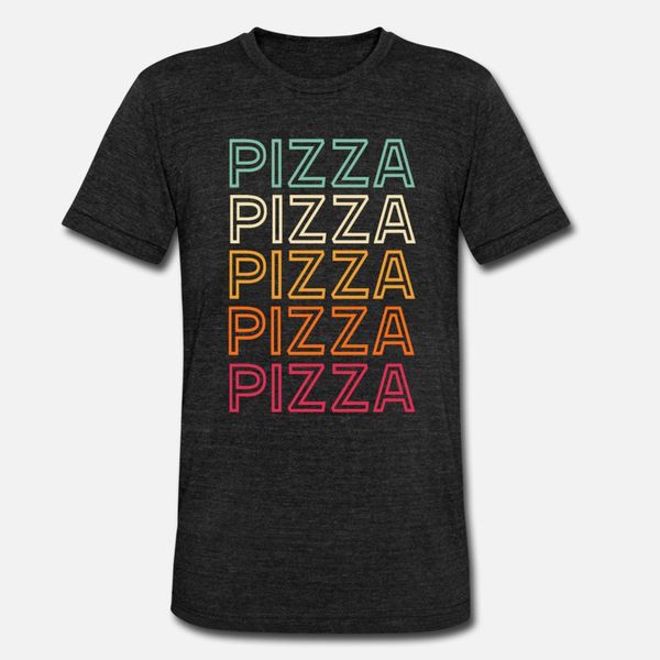

retro pizza t shirt men customize cotton round neck outfit crazy new style spring autumn family shirt