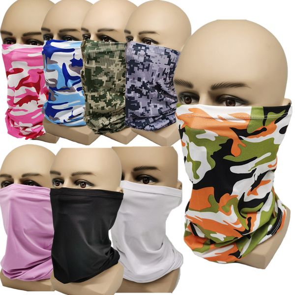 

stocks camouflage face mask sports bandana fashion cycling biker scarves camo color bandanas facemask headband hair wraps multi use e81303, Red;brown