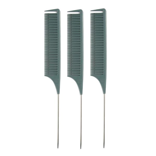 

3x профессионального ткачества подчеркивая ламинирование волосы расческа для укладки волос грея, Silver