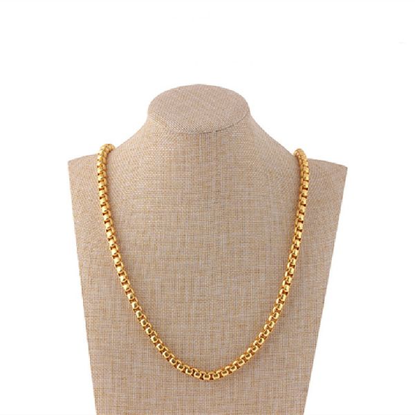 

selling hip hop alloy necklace fashion simple square necklace jewelry, Silver