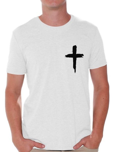 

christian t-shirt cross tshirt men religious gifts for him christianity cotton short sleeve t shirt euro size