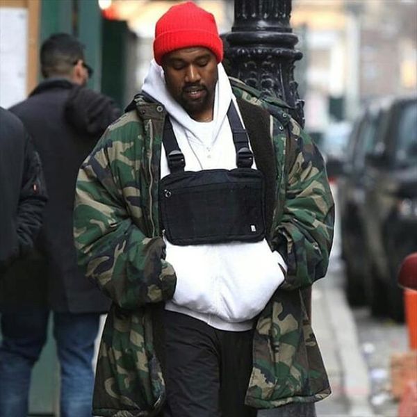 

fashion chest rig men hip hop streetwear casual functional tactical chest bag kanye west cool boy cross shoulder bag c22