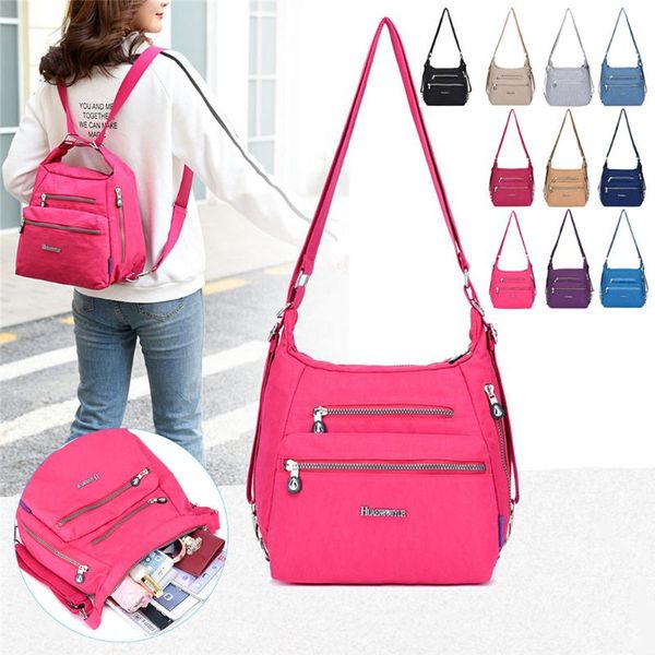 

new ladies fashion shoulder bags for women designer waterproof nylon handbag zipper purses messenger crossbody bag sac a main 9#