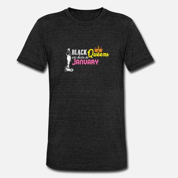 

black queens are born in january birthday t shirt men designs 100% cotton round collar fit gift new style summer normal shirt