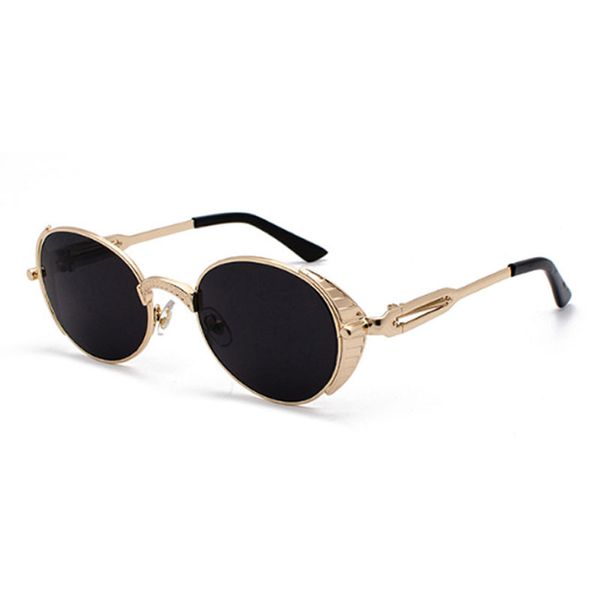 

round metal sunglasses steampunk men women fashion glasses brand designer retro vintage sunglasses uv400, White;black