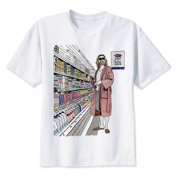 

the big lebowski dude t shirt мужчины мультфильмы 2018 прохладный смешные белый tshirt печати tshirt мужчины tee крупногабаритные футболка с
