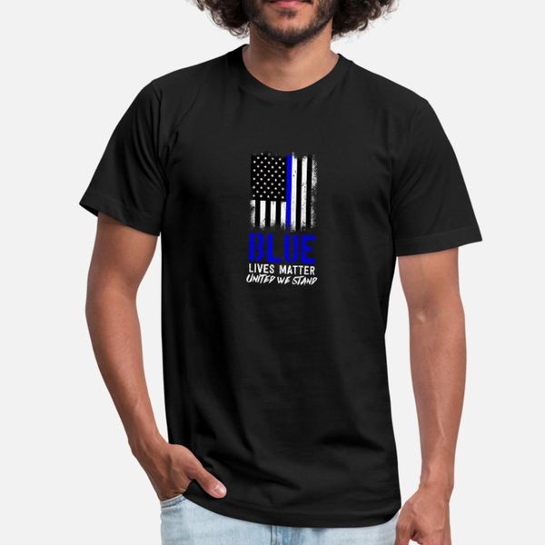 

american flag thin blue line gift gift idea police t shirt men personalized 100% cotton o-neck standard anti-wrinkle spring shirt